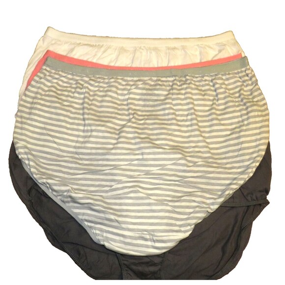 Comfort Choice 5 Pair Cotton Brief Panties Size 10 Plus Size 24W-26W - Picture 5 of 7